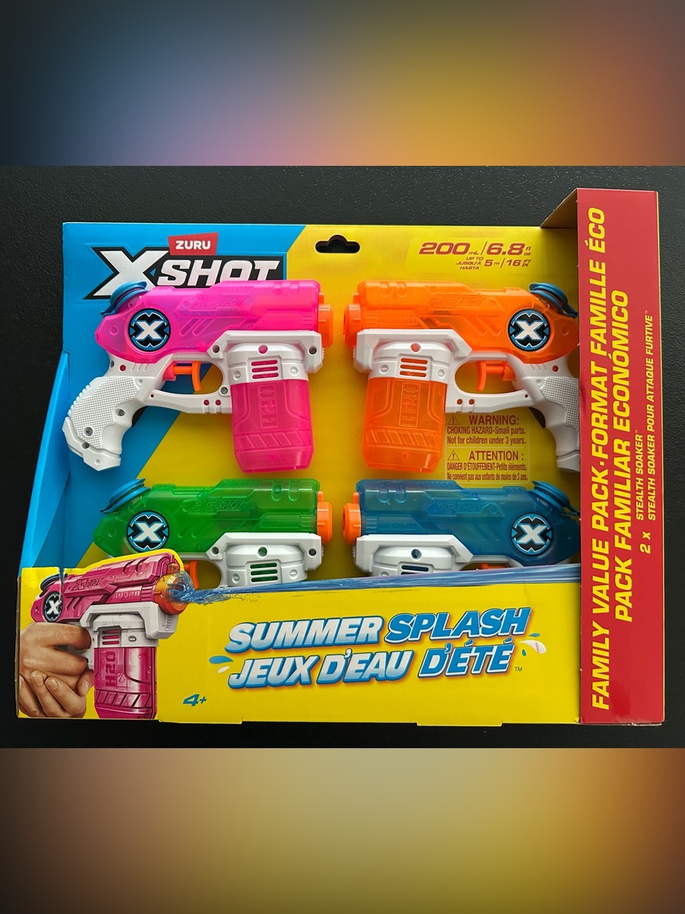 ZURU X-Shot Summer Splash 4-Pack Water Blasters